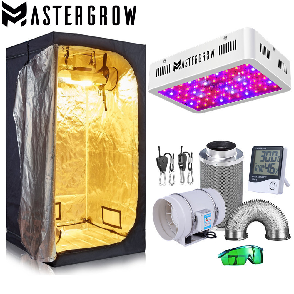 Grow Tent Complete Kit - Hydrokultur-Anbausystem, Gewächshaus-Wachstumszelt, komplette Kits, LED-Pflanzen-Wachstumslichter, Aktivkohle-Luftfilter