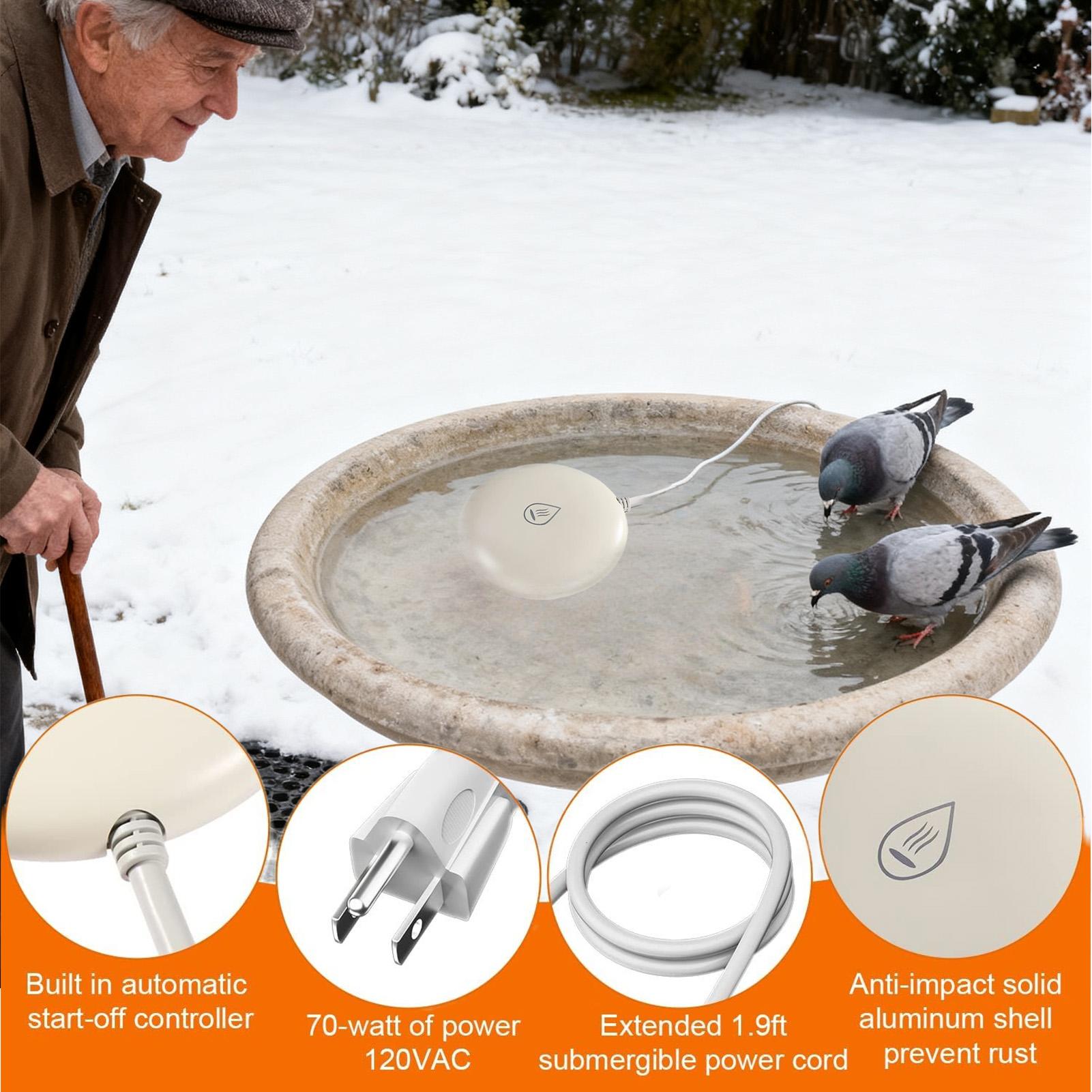 Smart Garden Bird Bath - Vogelbad-Heizung, intelligenter Wasserspender, Enteiser für den
