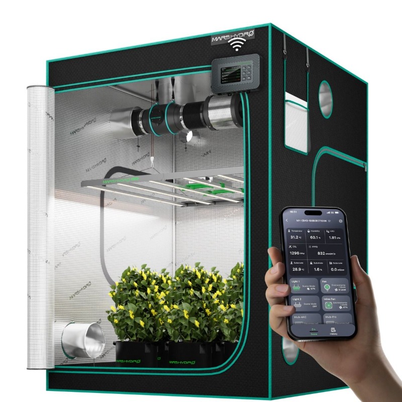 Grow Tent Complete Kit - 480W 4x4ft 120x120cm FC4800 EVO Vollspektrum-Wachstumslicht