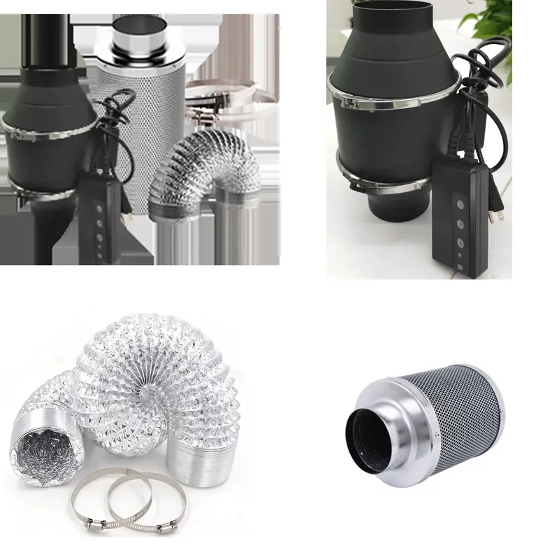 Grow Tent Complete Kit - Hydroponisches Gewächszelt-Set mit Kohlefilter, Ventilator und
