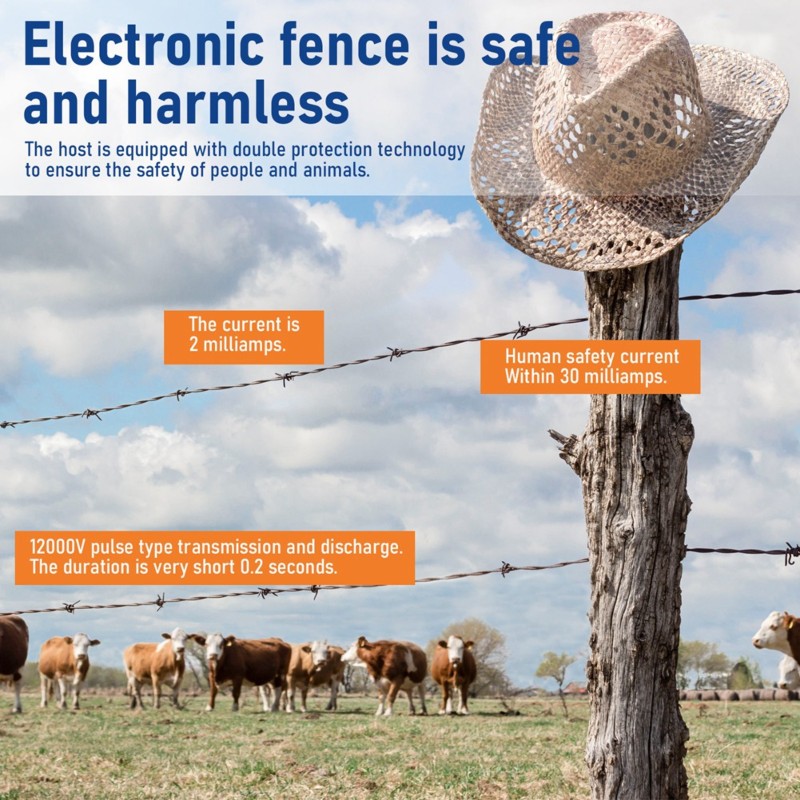 Smart Garden Smart Fence - ABSJ-EU-Stecker 12V Intelligenter Wasserdichter Elektrozaun-Kit für