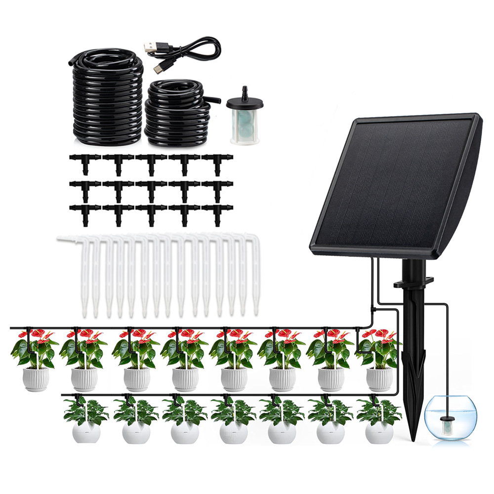 Smart Garden Irrigation System - Solarbetriebene automatische Tropfbewässerungspumpe, intelligentes Bewässerungssystem für