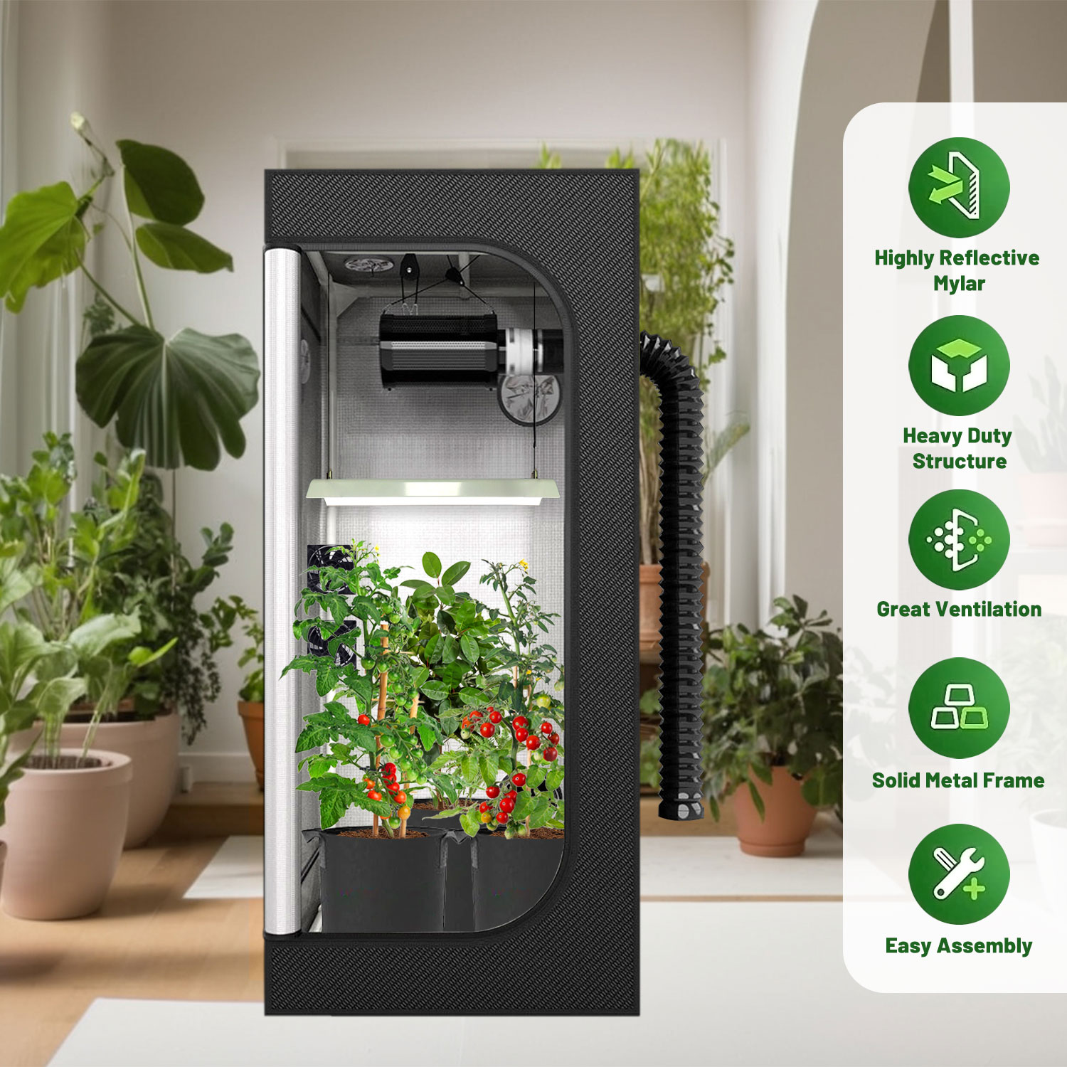4x4 Wachstumszelt Komplettset  – Grow Tent Complete Kit Bewertung und Preis